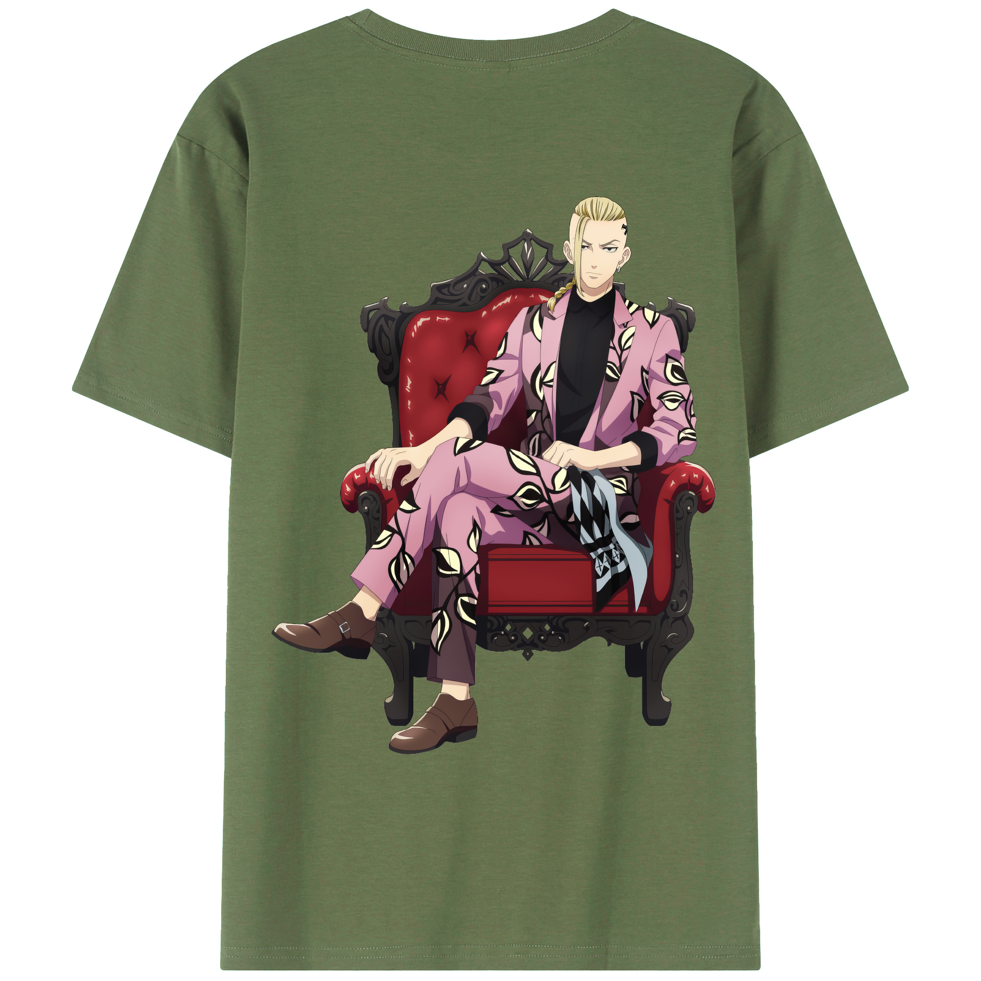 （画像用） 東京リベンジャーズ Tokyo Revengers 綿100％ メンズ半袖Tシャツ（バックプリント） 通気性